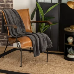 atmosphera Mantas>Manta Microfibra Gris Oscuro 125x150Cm