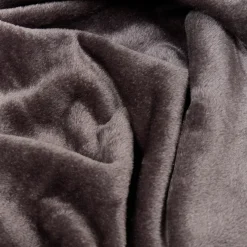 atmosphera Mantas>Manta OLLIS gris oscuro de terciopelo