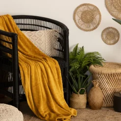 atmosphera Mantas>Manta Rombos 3D Ocre 180x230Cm