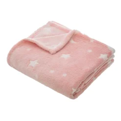 Niños atmosphera4kids Téxtil>Manta Rosa Con Estrellas 150x125Cm