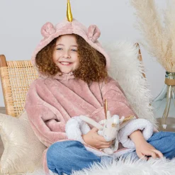 Niños atmosphera4kids Téxtil>Manta Sudadera Capucha Unicornio 60x95Cm