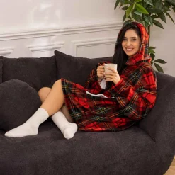 Mantas>Manta Sudadera Con Capucha Tartán T/U