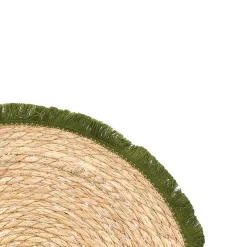 Manteles, Servilletas Y Manteles Individuales>Mantel individual con flecos verde 38cm