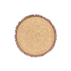 Manteles, Servilletas Y Manteles Individuales>Mantel individual con flecos marrón 38cm