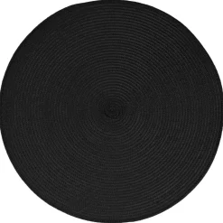 secret d'gourmet Manteles, Servilletas Y Manteles Individuales>Mantel individual redondo negro TEXALINE 38cm