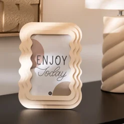 atmosphera Marcos Y Fotos|Estilo Rústico>Marco mdf blanco 13x18cm KELLY