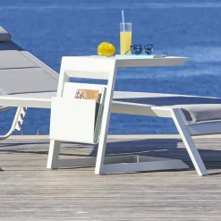 hespéride Mesas De Jardín>Mesa auxiliar ALLURE blanco de aluminio