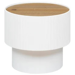 atmosphera Mesas Bajas Y Auxiliares|Estilo Industrial>Mesa auxiliar ENOLA blanca y beige