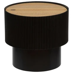 atmosphera Mesas Bajas Y Auxiliares|Estilo Contemporaneo>Mesa Auxiliar Enola Negra y Beige