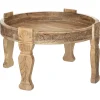 atmosphera Mesas Bajas Y Auxiliares|Estilo Étnico>Mesa Auxiliar Gipsy De Madera 75x43Cm