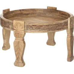 atmosphera Mesas Bajas Y Auxiliares|Estilo Étnico>Mesa Auxiliar Gipsy De Madera 75x43Cm