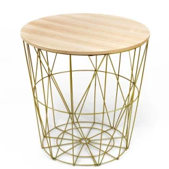 atmosphera Mesas Bajas Y Auxiliares|Estilo Contemporaneo>Mesa Auxiliar Kumi Mdf Metal 40x41Cm