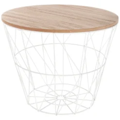 atmosphera Mesas Bajas Y Auxiliares|Estilo Contemporaneo>Mesa Auxiliar Kumi Mdf Metal 38x30.5Cm