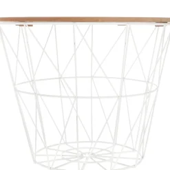 atmosphera Mesas Bajas Y Auxiliares|Estilo Contemporaneo>Mesa Auxiliar Kumi Mdf Metal 38x30.5Cm