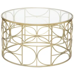 atmosphera Mesas Bajas Y Auxiliares|Estilo Contemporaneo>Mesa Auxiliar Metálica Dorada