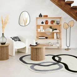 atmosphera Mesas Bajas Y Auxiliares|Estilo Contemporaneo>Mesa Auxiliar Redonda Beige Colva 40cm