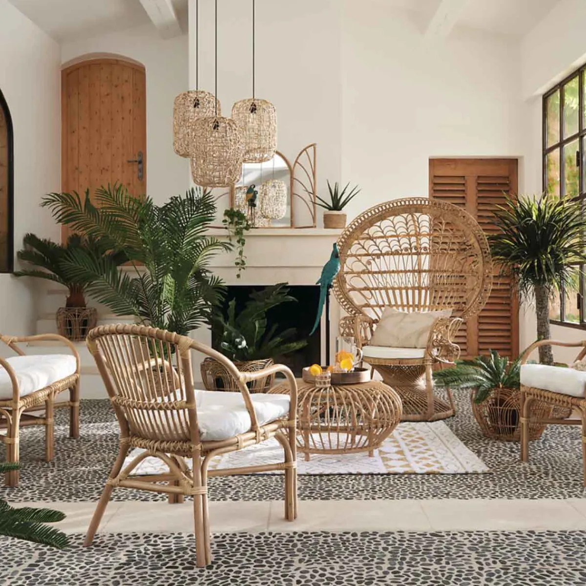 atmosphera Mesas Bajas Y Auxiliares|Estilo Oriental>Mesa de centro NETA beige