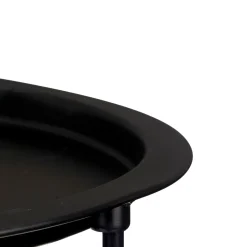 Mesas Bajas Y Auxiliares>Mesa de centro redonda negra de metal 47cm