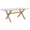 Mesas Para Comer|Estilo Contemporaneo>Mesa de comedor JOREL con tapa de vidrio 90x180cm