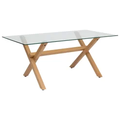 Mesas Para Comer|Estilo Contemporaneo>Mesa de comedor JOREL con tapa de vidrio 90x180cm