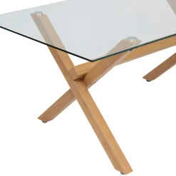 Mesas Para Comer|Estilo Contemporaneo>Mesa de comedor JOREL con tapa de vidrio 90x180cm
