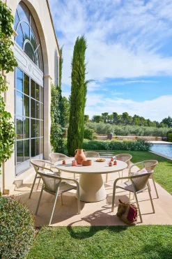 hespéride Mesas De Jardín>Mesa de exterior redonda YCONIA de aluminio