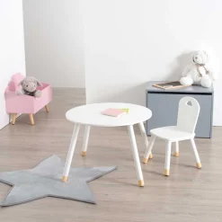 Niños atmosphera4kids Montessori>Mesa Douceur Blanca Mdf 60Cm