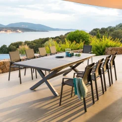 hespéride Mesas De Jardín>Mesa extensible AXIOME gris ardósia 220-279cm