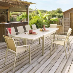 hespéride Mesas De Jardín>Mesa extensible PIAZZA argile 135-270cm