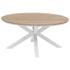hespéride Mesas De Jardín>Mesa ORIENGO redonda blanca de madera acacia