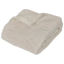 atmosphera Mantas>Mnata ADIREL beige pelo 80x180cm