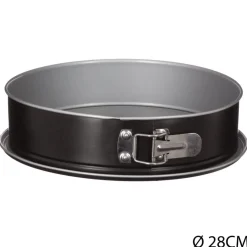 secret d'gourmet Moldes Y Otros Utensilios De Cocina>Molde Redondo Desmontable Negro 28Cm