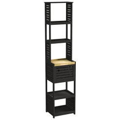 Muebles Con Lavabo Y Auxiliares>Mueble alto con 1 puerta CANCUN negro