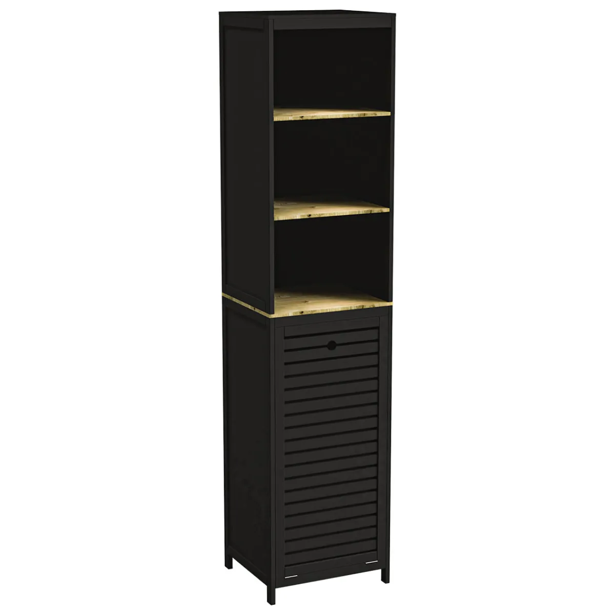 Muebles Con Lavabo Y Auxiliares>Mueble alto wc CANCUN negro