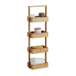 5five Muebles Con Lavabo Y Auxiliares>Mueble De Bambú 4 Estantes 28x15x88Cm