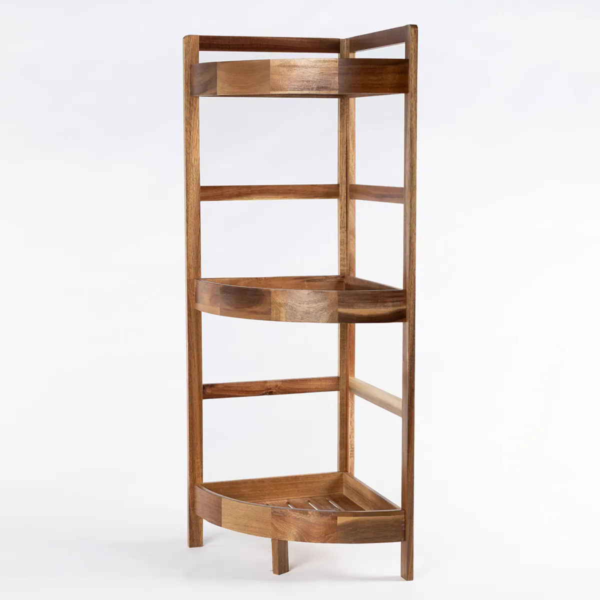 Muebles Con Lavabo Y Auxiliares>Mueble esquinero de baño con 3 estantes