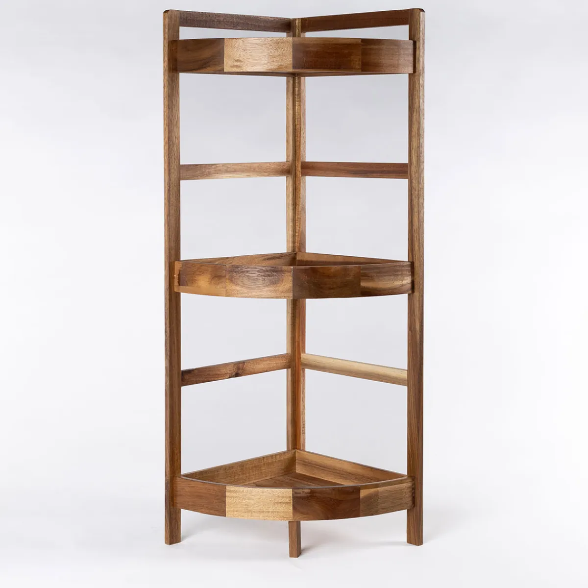 Muebles Con Lavabo Y Auxiliares>Mueble esquinero de baño con 3 estantes