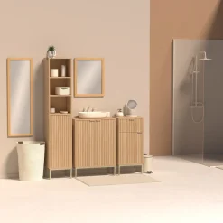 5five Muebles Y Carros De Apoyo>Mueble para lavabo TASSO Beige de MDF