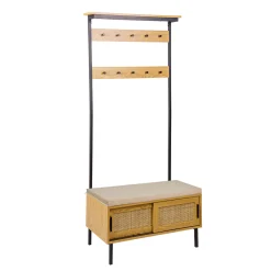 Muebles Y Carros De Apoyo>Mueble recibidor con zapatero y banco