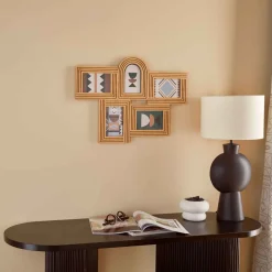 atmosphera Marcos Y Fotos>Multimarco para 5 fotos OLIVIA marrón de mdf