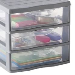 Accesorios De Almacenamiento>Organizador C/3 Cajones A5 Transparente