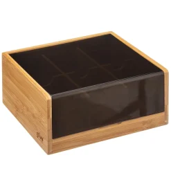 5five Cajas Y Frascos>Organizador De Té Bambú 6 Compartimentos