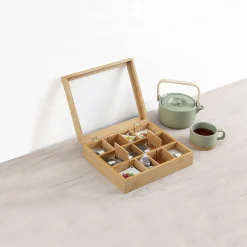 5five Cajas Y Frascos>Organizador Té Bambú C/12 Compartimentos