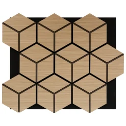 atmosphera Lienzos Y Cuadros Decorativos>Panel decorativo hexagonal beige CLINT 69x56,5cm