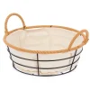 Cestas De Pan>Panera Redonda Metálica Con Asas