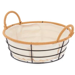 Cestas De Pan>Panera Redonda Metálica Con Asas