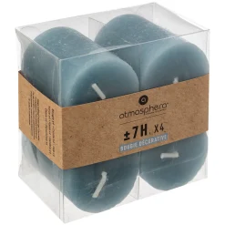 atmosphera Velas>Paquete 4 Velas Votivas Olia Azul 4.5 cm