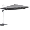 hespéride Parasol Y Bases>Parasol EQUADOR gris ardósia con led 3x3m
