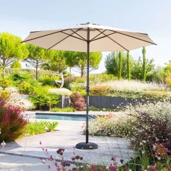 hespéride Parasol Y Bases>Parasol LOOMPA gris pardo 3m