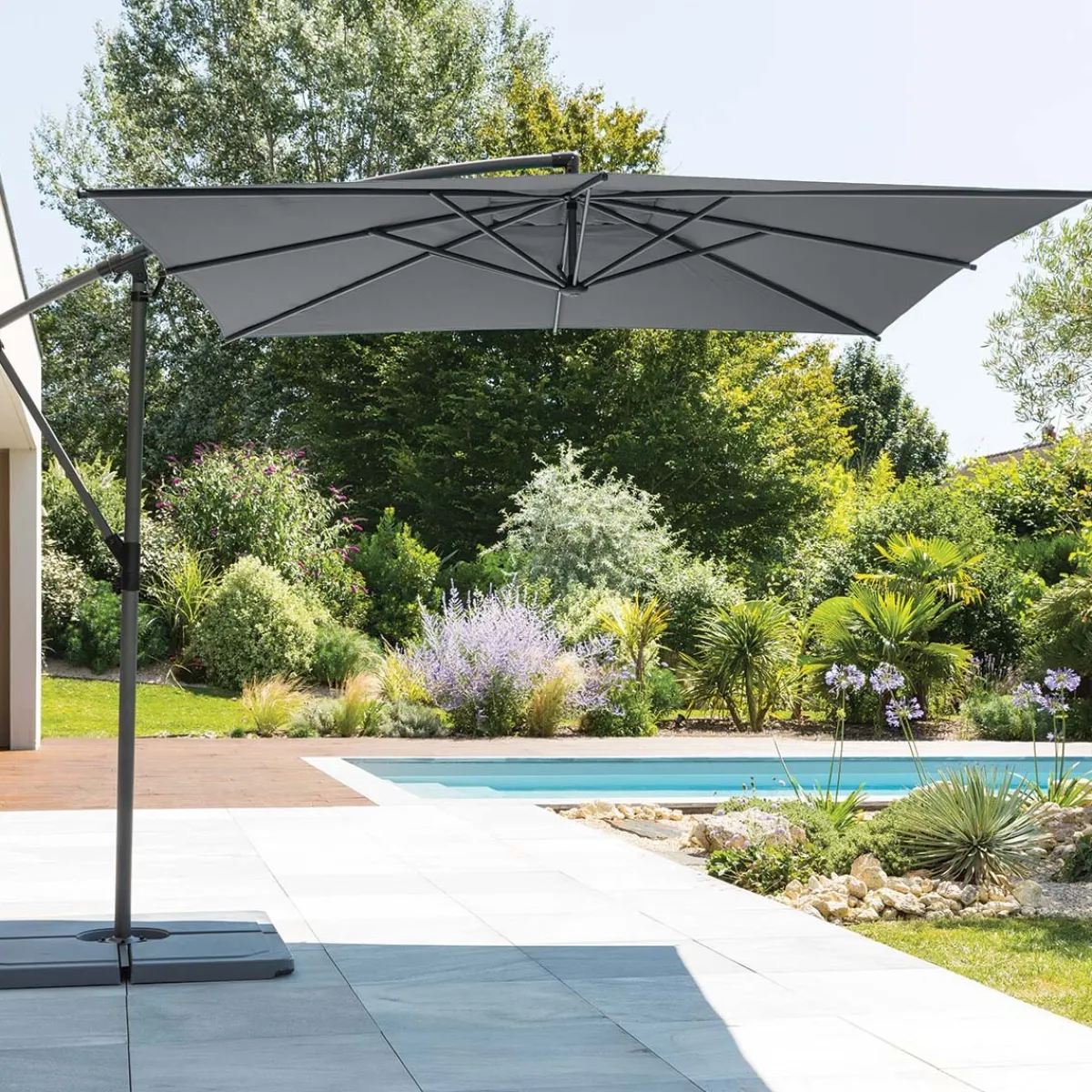 hespéride Parasol Y Bases>Parasol MANOA ardósia 2.5x2.5m